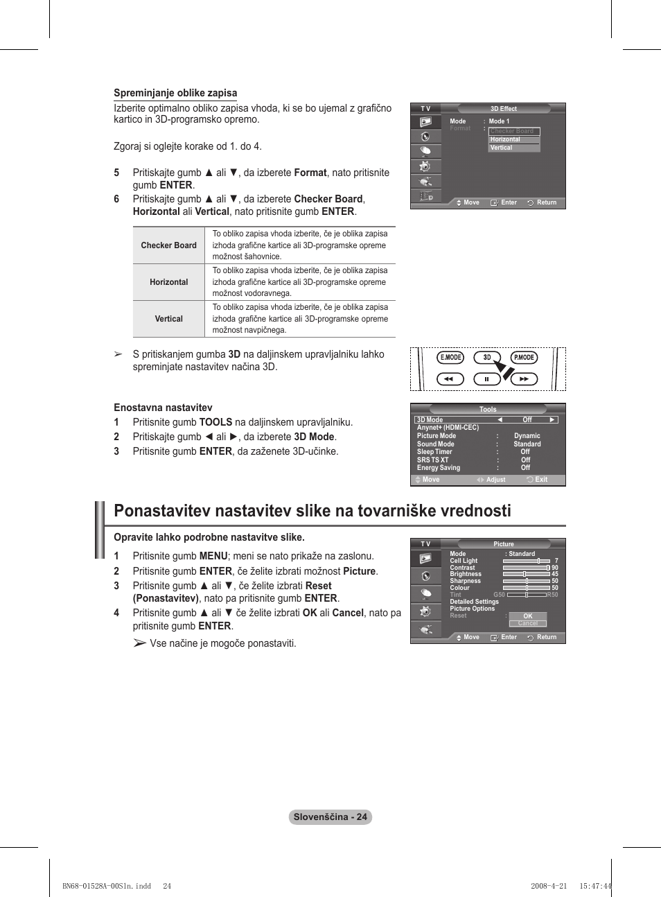 Vse načine je mogoče ponastaviti | Samsung PS50A470P1 User Manual | Page 499 / 519