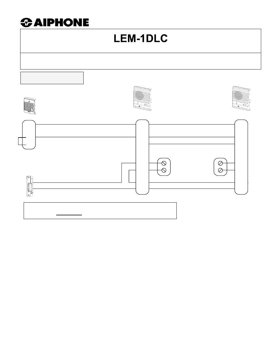Aiphone MULTI MASTER LEM-1DLC User Manual | 2 pages