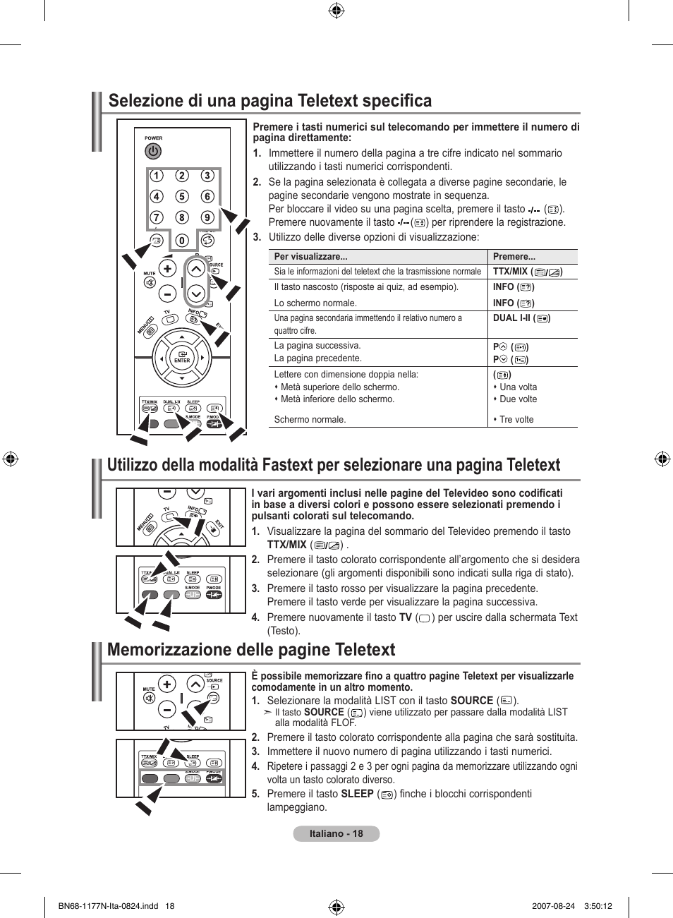 Selezione di una pagina teletext specifica | Samsung LE20S81B User Manual | Page 108 / 271