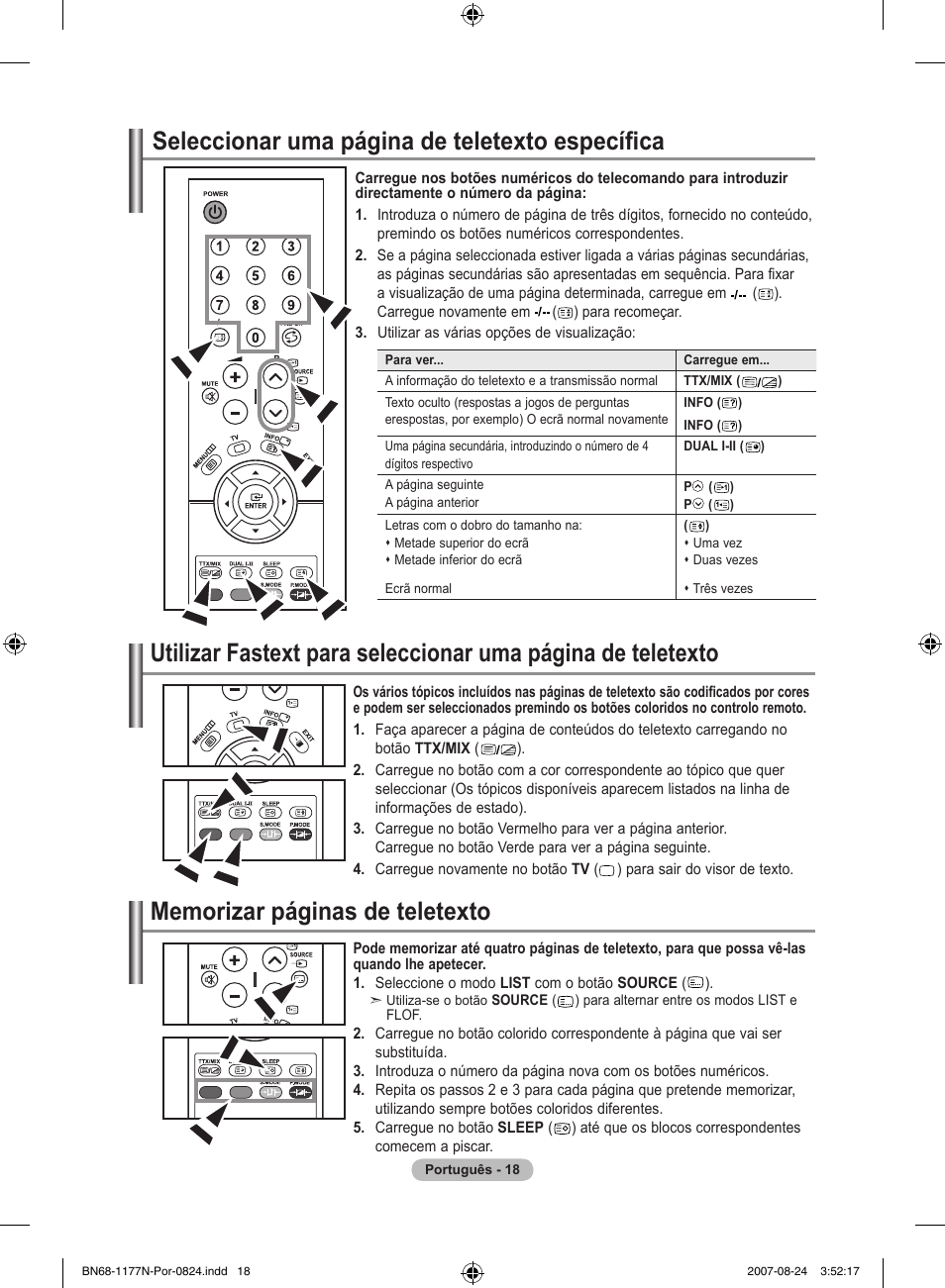 Seleccionar uma página de teletexto específica | Samsung LE20S81B User Manual | Page 154 / 271