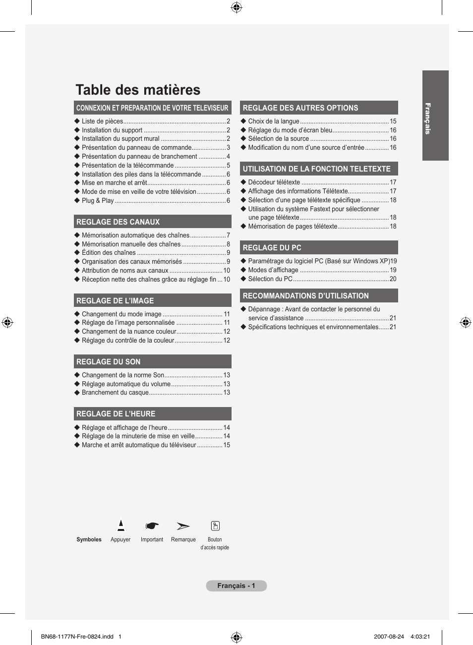 Samsung LE20S81B User Manual | Page 25 / 271
