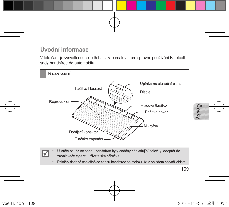 Úvodní informace, Česky | Samsung BHF4000 User Manual | Page 112 / 179