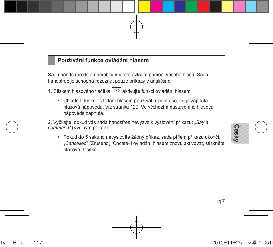 Česky | Samsung BHF4000 User Manual | Page 120 / 179