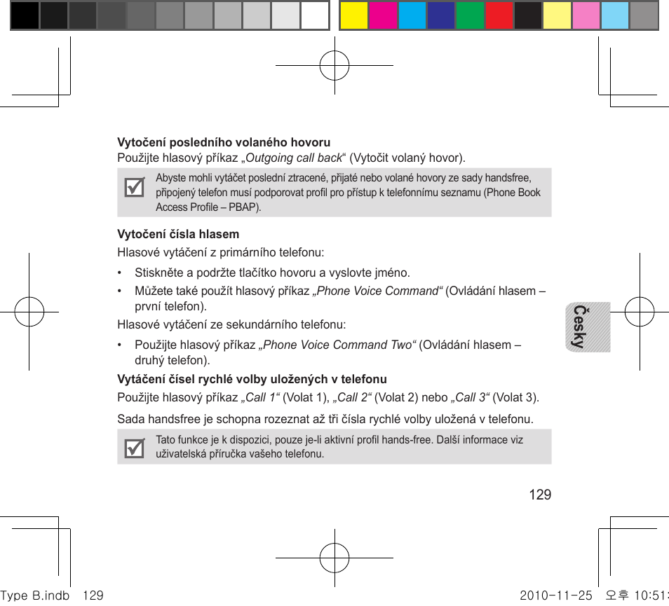 Česky | Samsung BHF4000 User Manual | Page 132 / 179