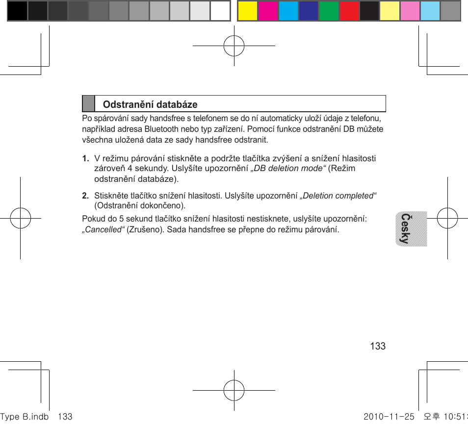 Česky | Samsung BHF4000 User Manual | Page 136 / 179