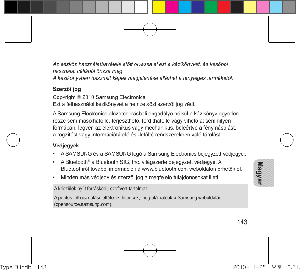 Magyar | Samsung BHF4000 User Manual | Page 146 / 179