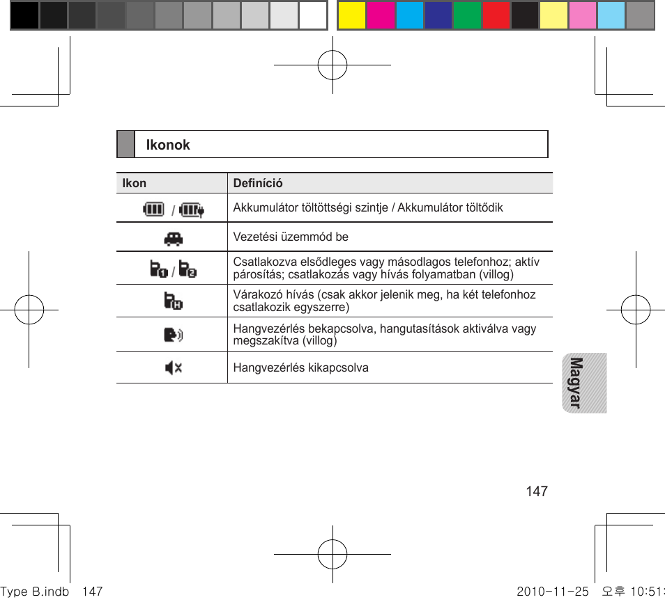 Magyar | Samsung BHF4000 User Manual | Page 150 / 179