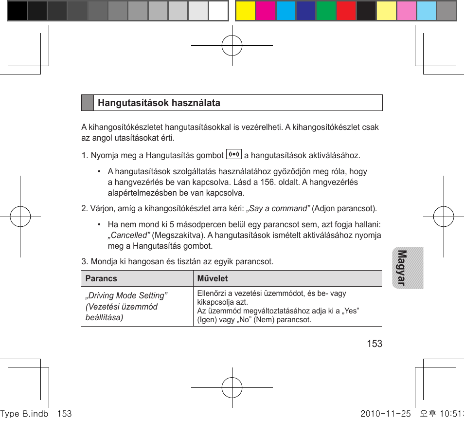 Magyar | Samsung BHF4000 User Manual | Page 156 / 179