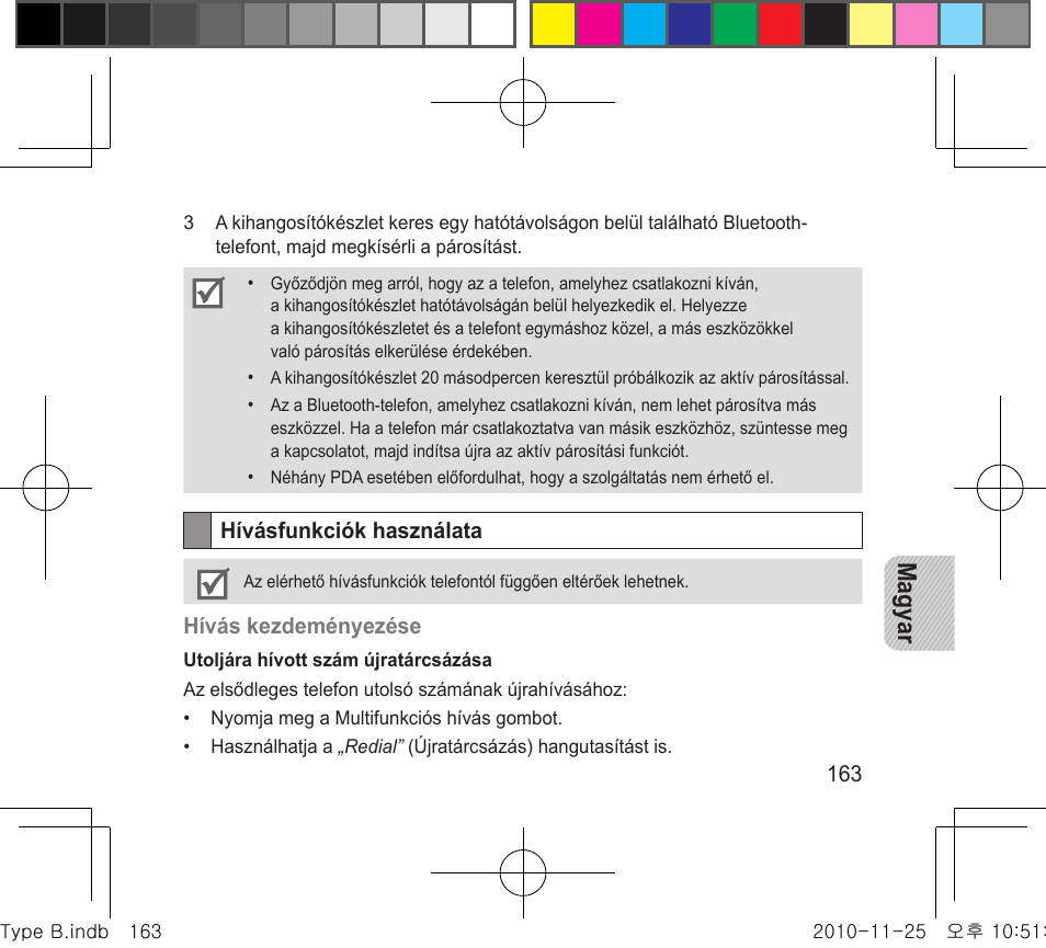 Magyar | Samsung BHF4000 User Manual | Page 166 / 179