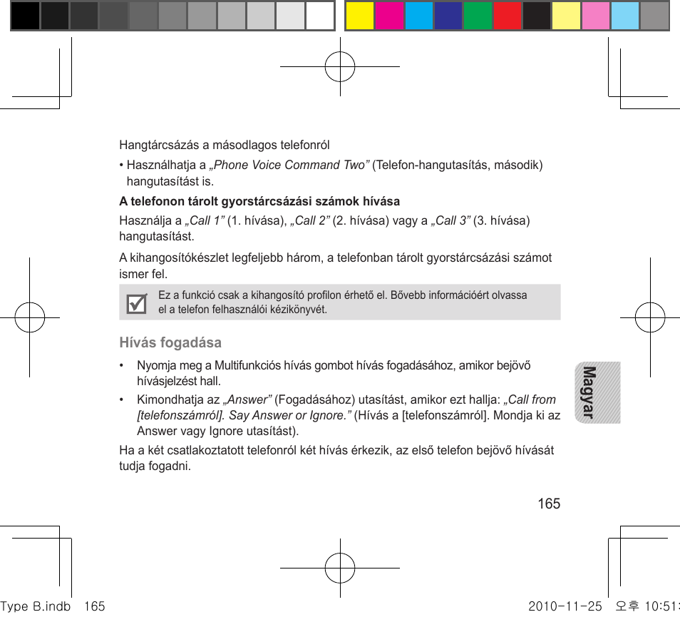 Magyar | Samsung BHF4000 User Manual | Page 168 / 179