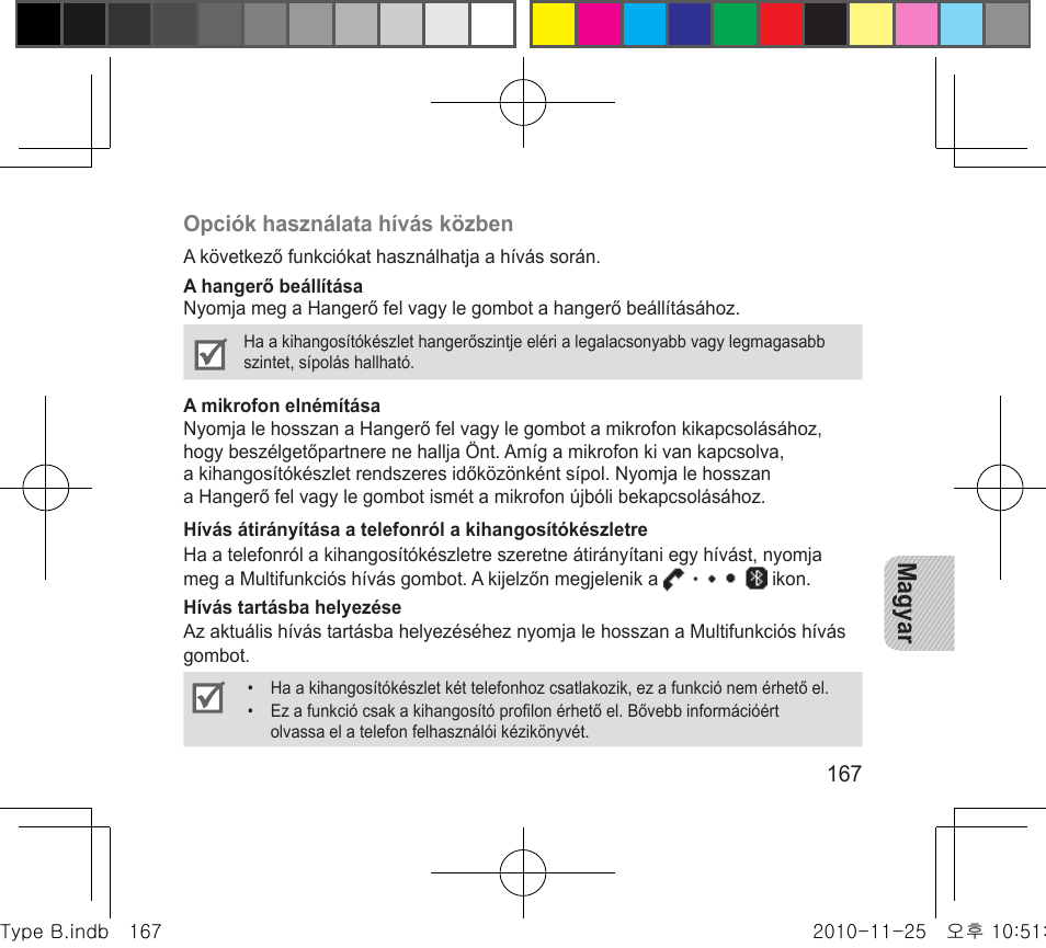 Magyar | Samsung BHF4000 User Manual | Page 170 / 179