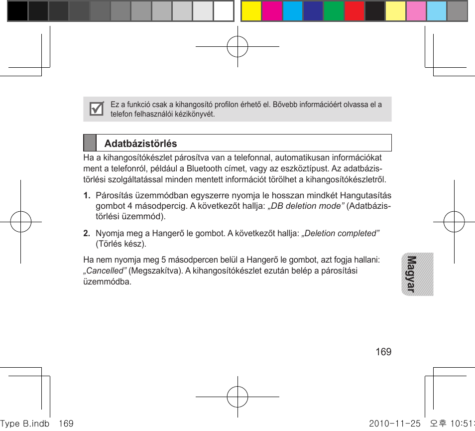 Magyar | Samsung BHF4000 User Manual | Page 172 / 179
