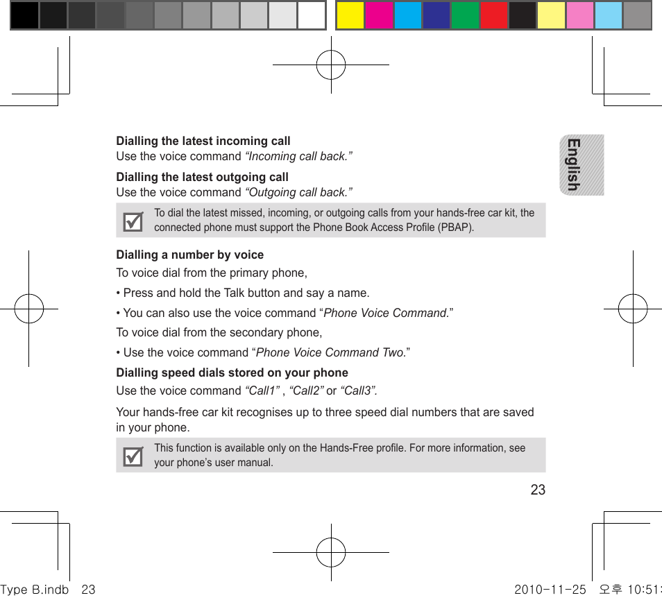 English | Samsung BHF4000 User Manual | Page 26 / 179