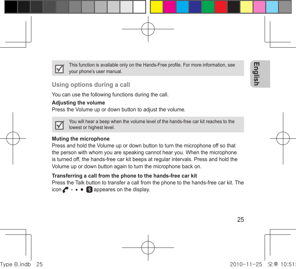 English | Samsung BHF4000 User Manual | Page 28 / 179