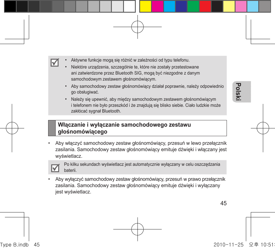 Polski | Samsung BHF4000 User Manual | Page 48 / 179