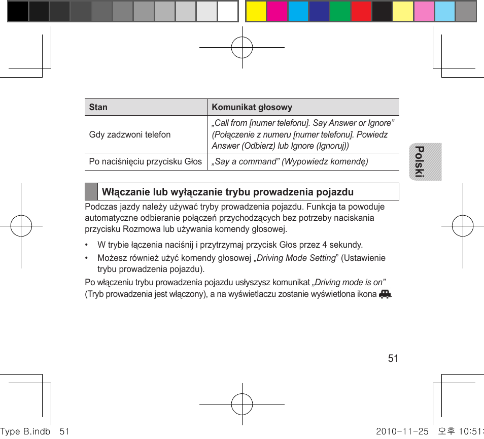 Polski | Samsung BHF4000 User Manual | Page 54 / 179