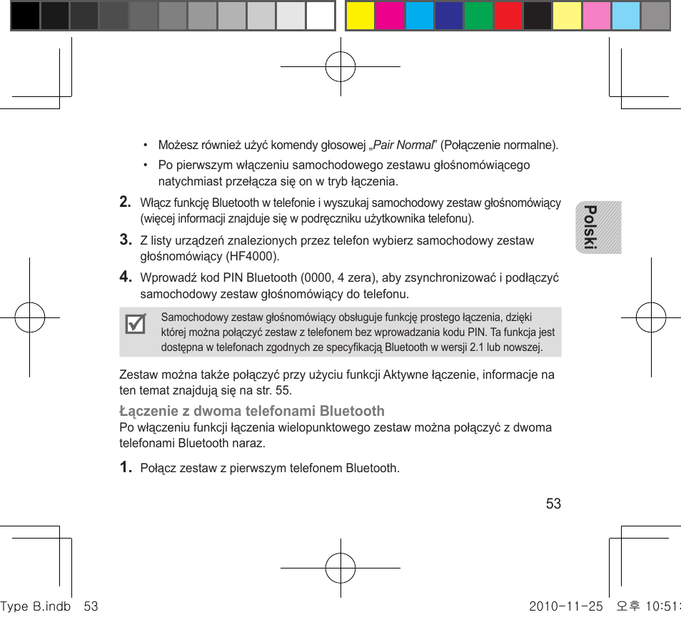 Polski | Samsung BHF4000 User Manual | Page 56 / 179