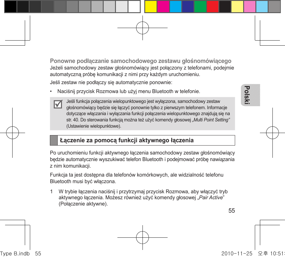 Polski | Samsung BHF4000 User Manual | Page 58 / 179