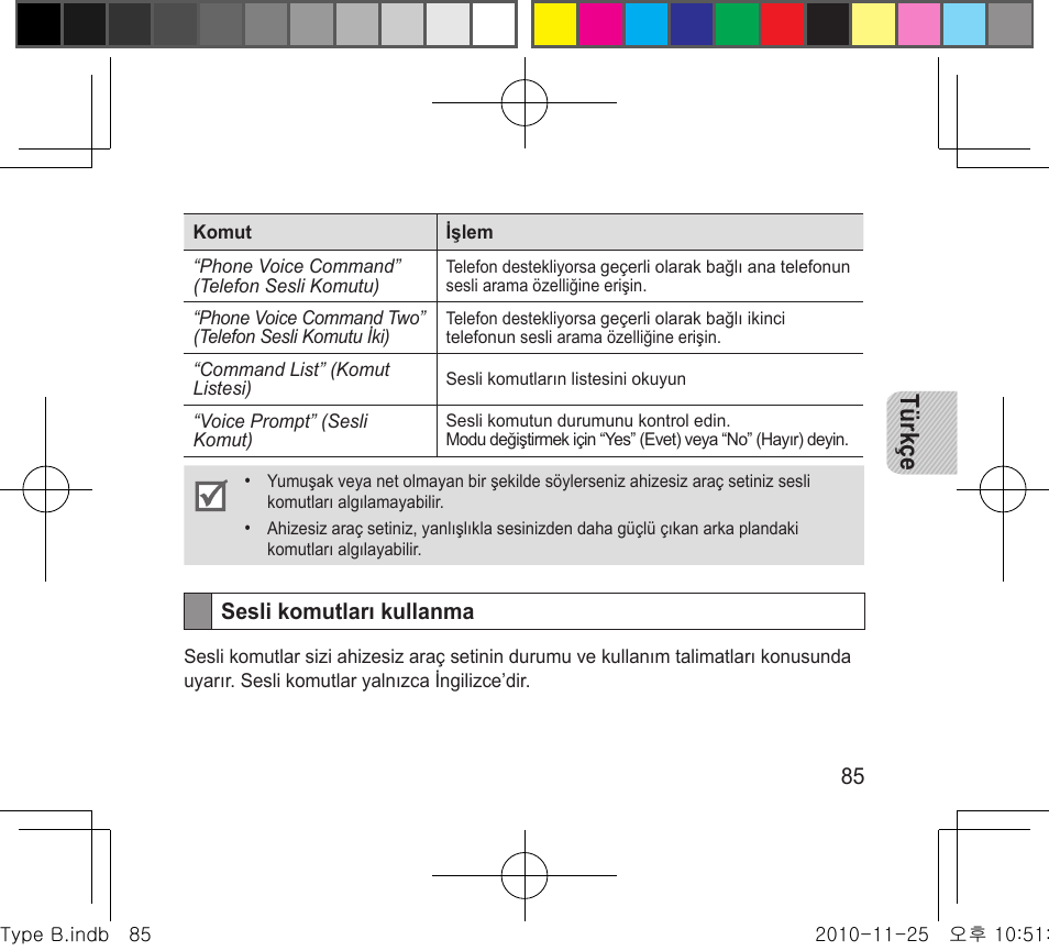 Türkçe | Samsung BHF4000 User Manual | Page 88 / 179