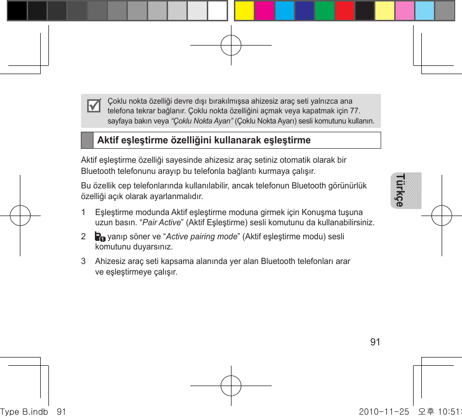 Türkçe | Samsung BHF4000 User Manual | Page 94 / 179