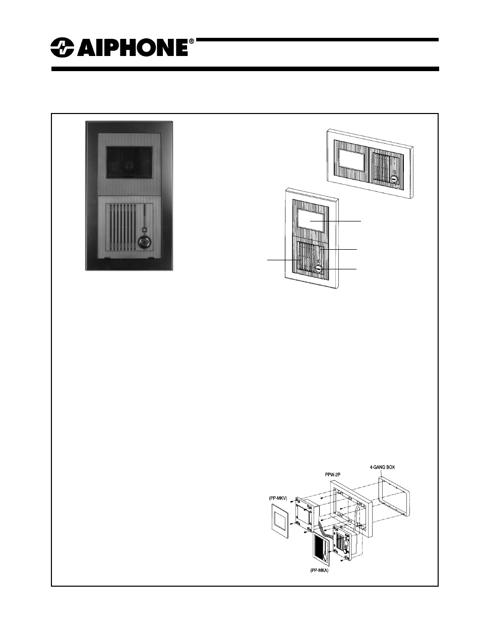 Aiphone PP-MK User Manual | 2 pages