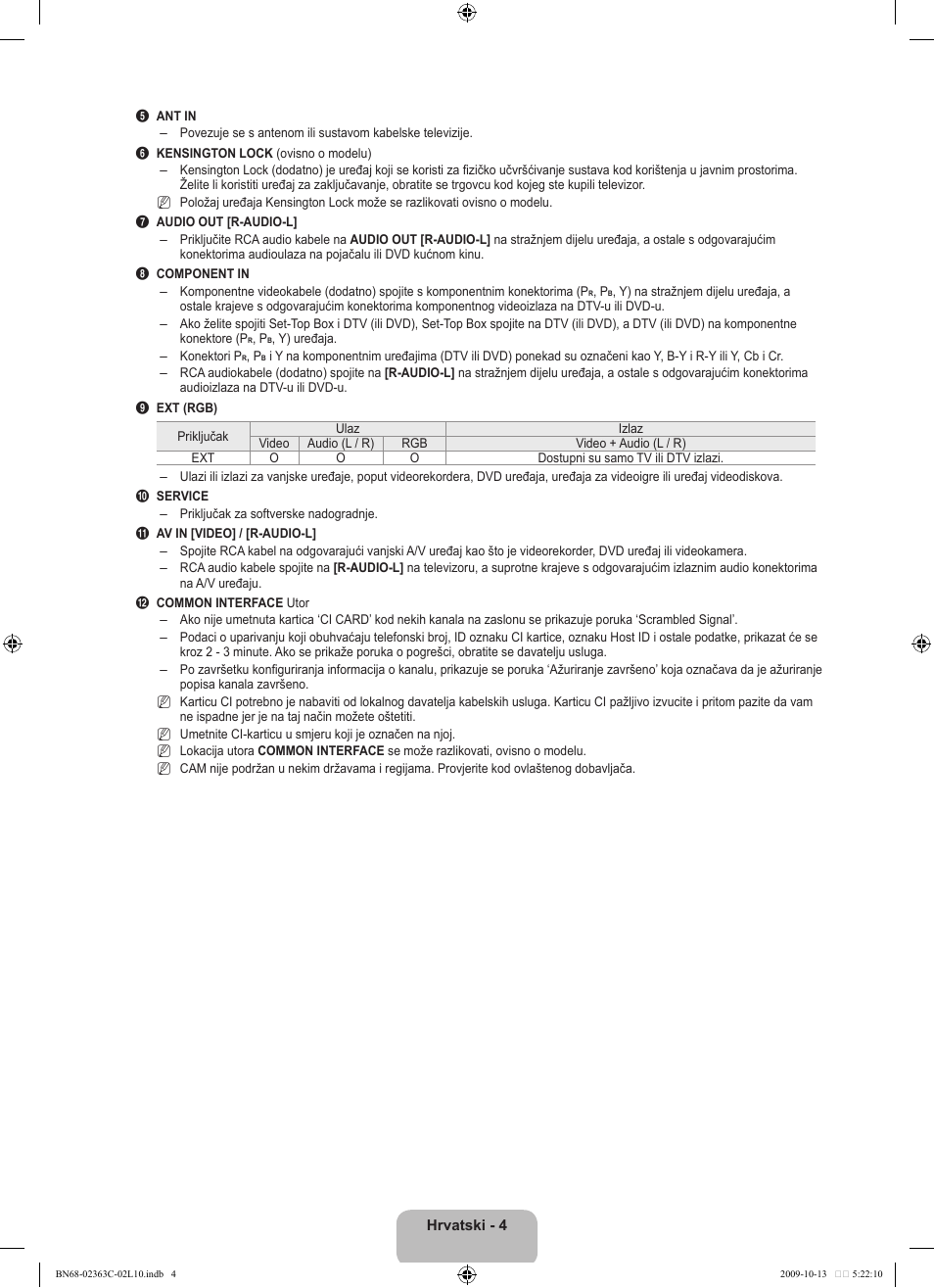 Samsung LE32B530P7N User Manual | Page 186 / 368