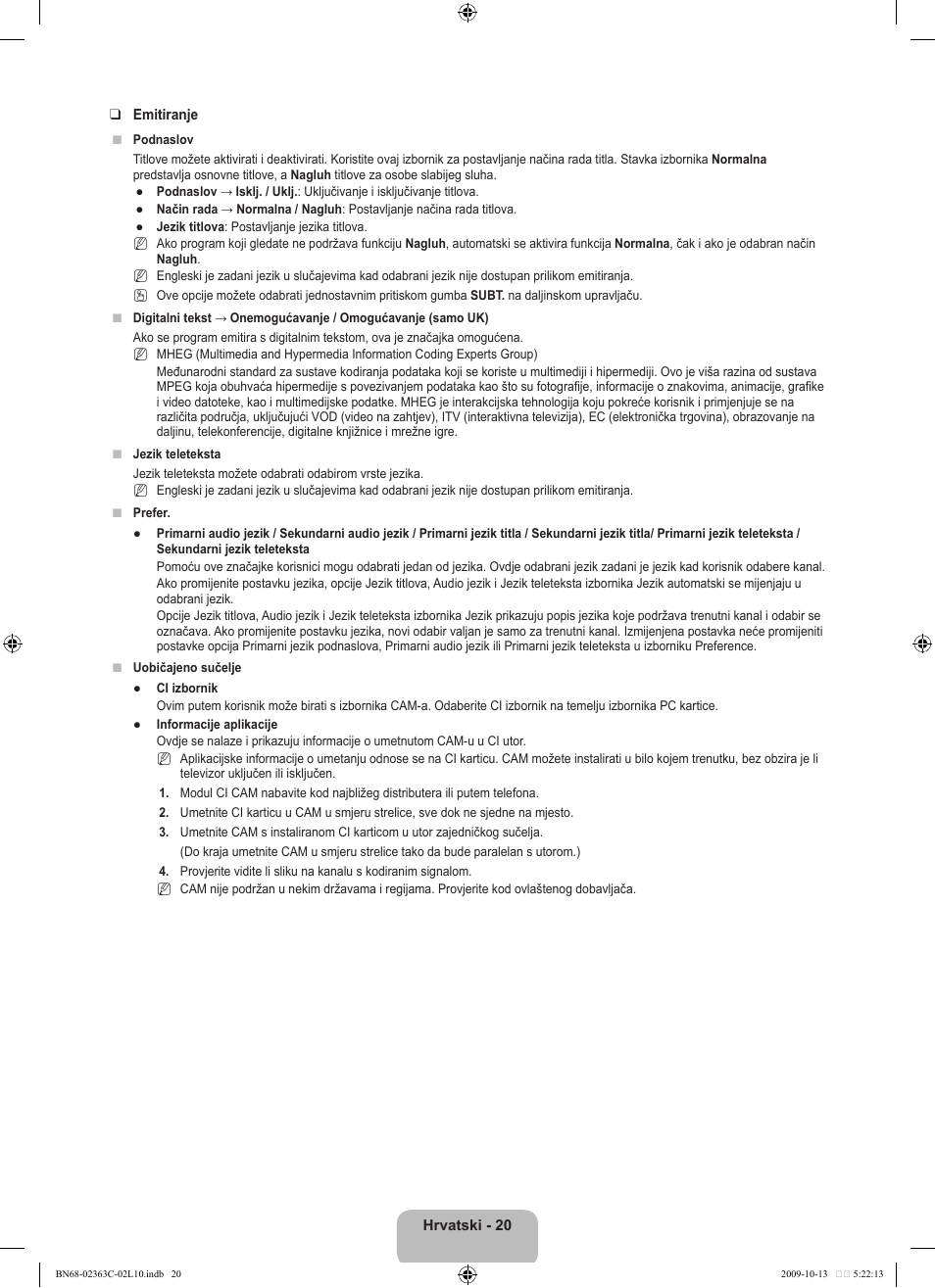 Samsung LE32B530P7N User Manual | Page 202 / 368