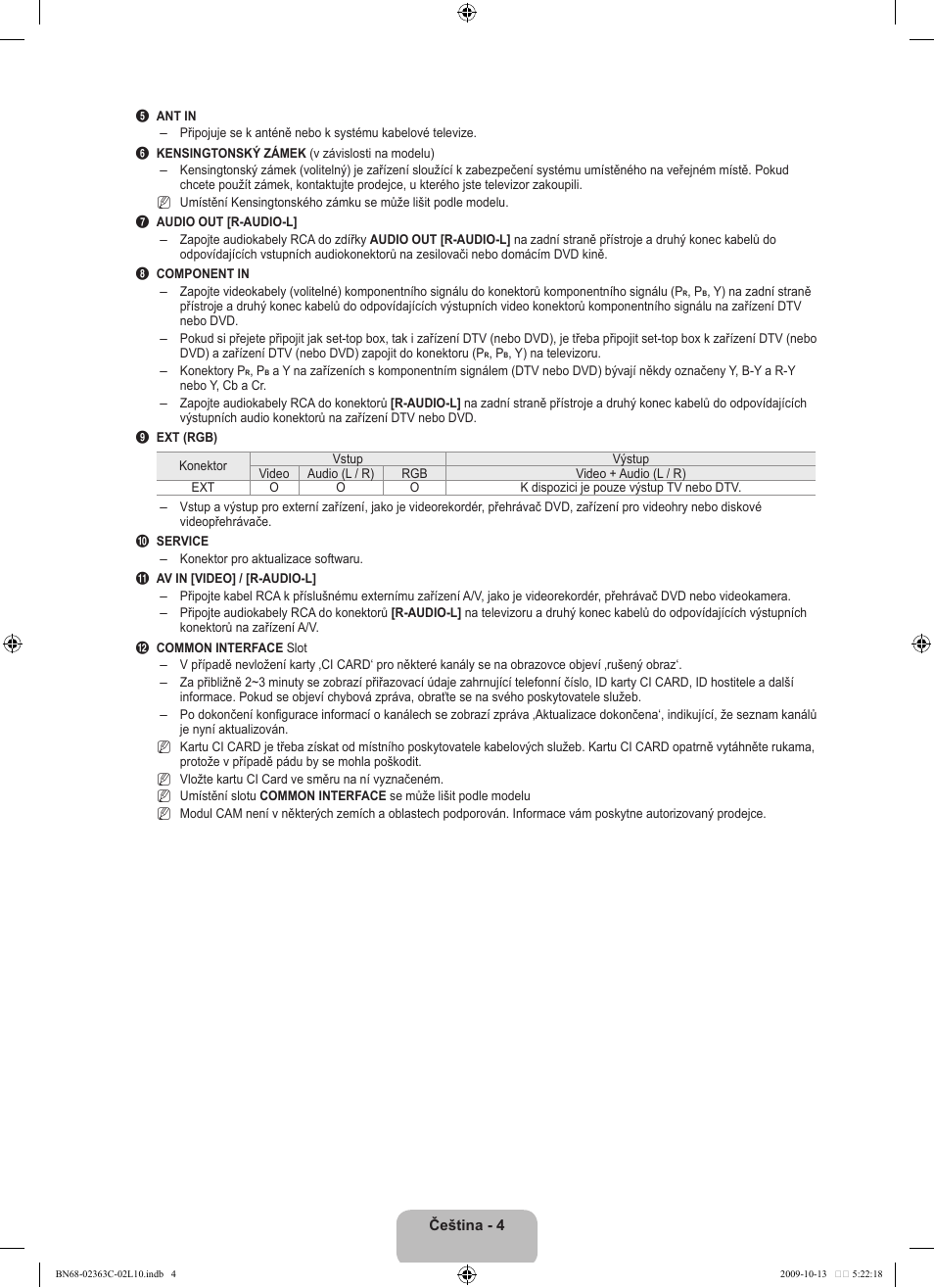 Samsung LE32B530P7N User Manual | Page 222 / 368