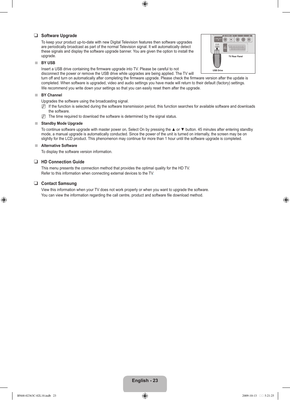 Samsung LE32B530P7N User Manual | Page 25 / 368