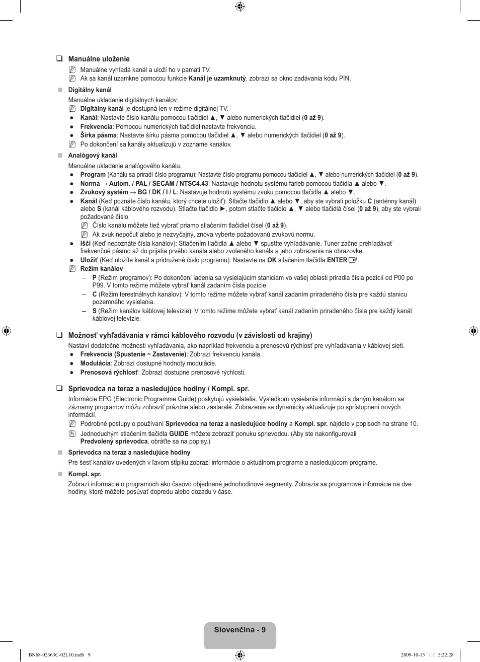 Samsung LE32B530P7N User Manual | Page 263 / 368