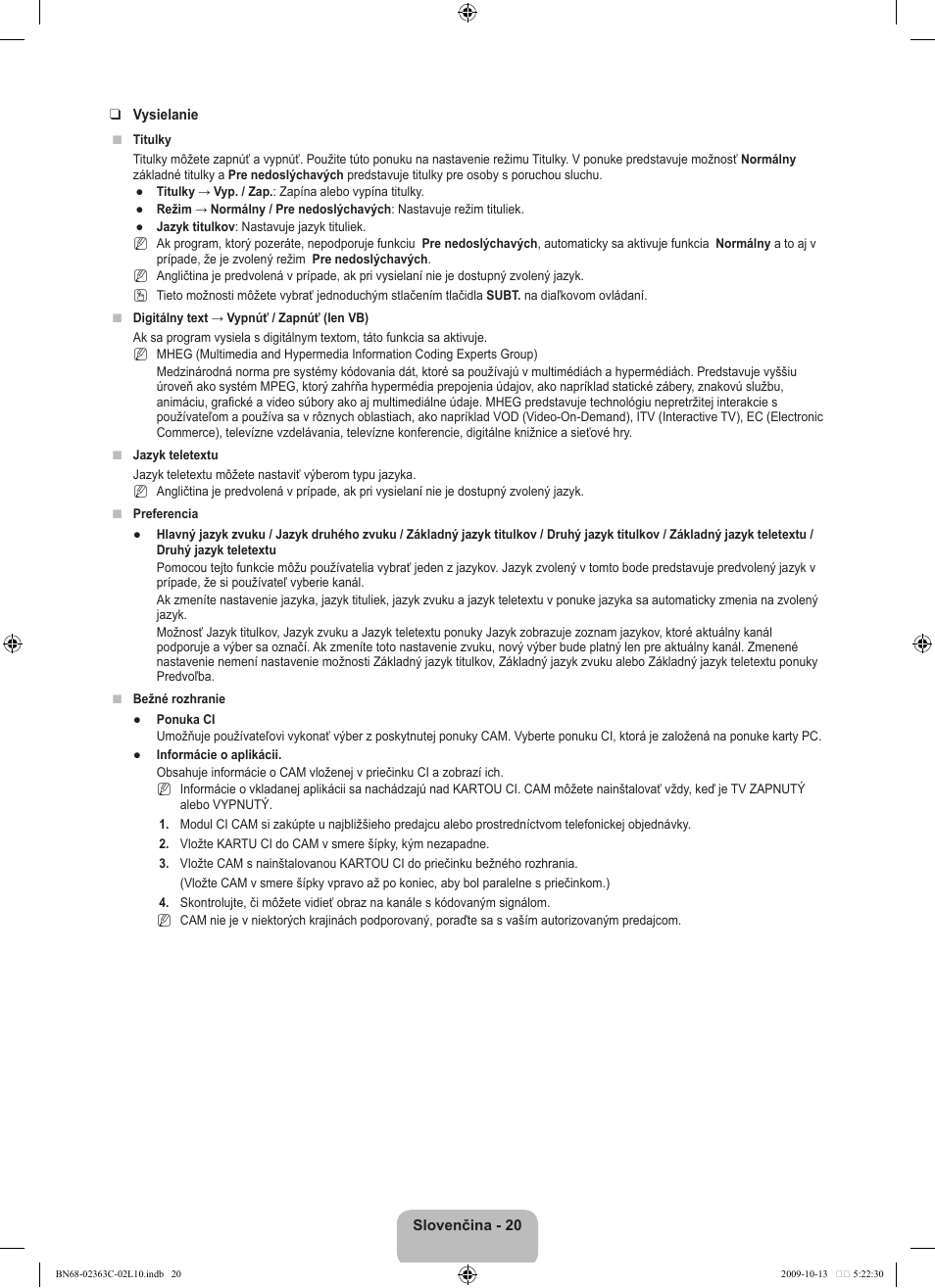 Samsung LE32B530P7N User Manual | Page 274 / 368