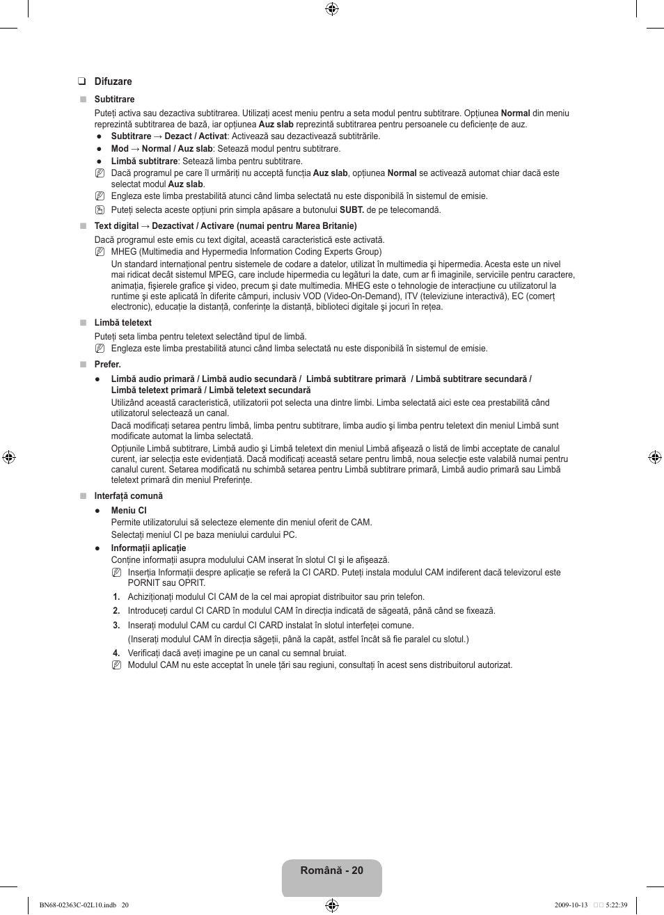 Samsung LE32B530P7N User Manual | Page 310 / 368