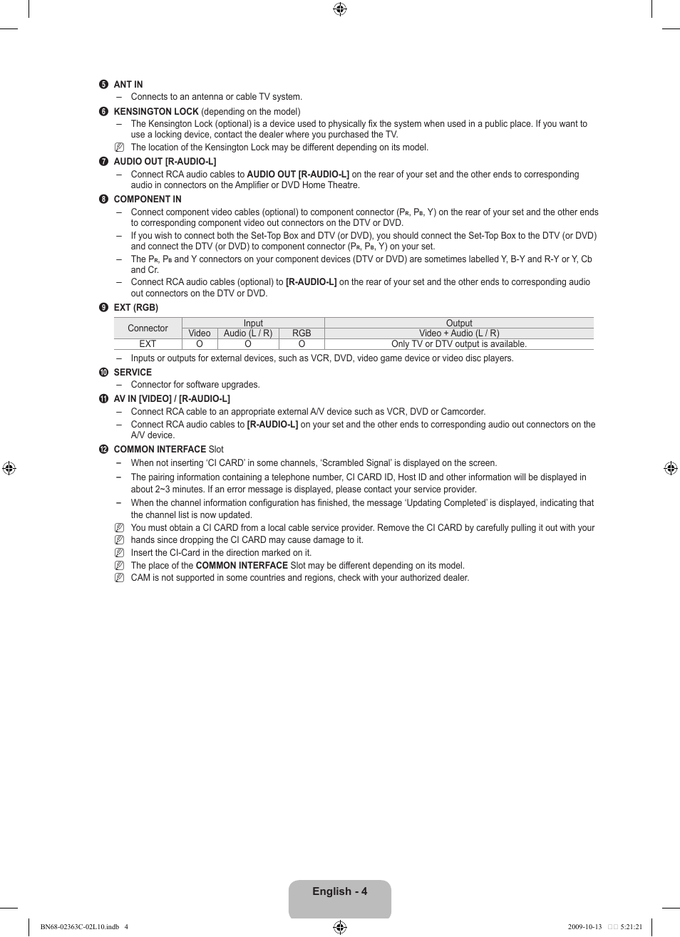 Samsung LE32B530P7N User Manual | Page 6 / 368