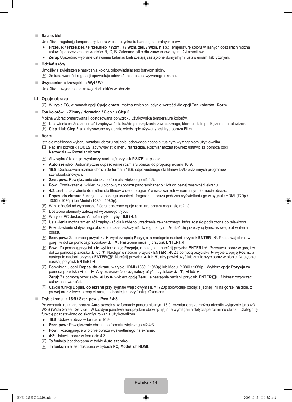 Samsung LE32B530P7N User Manual | Page 88 / 368