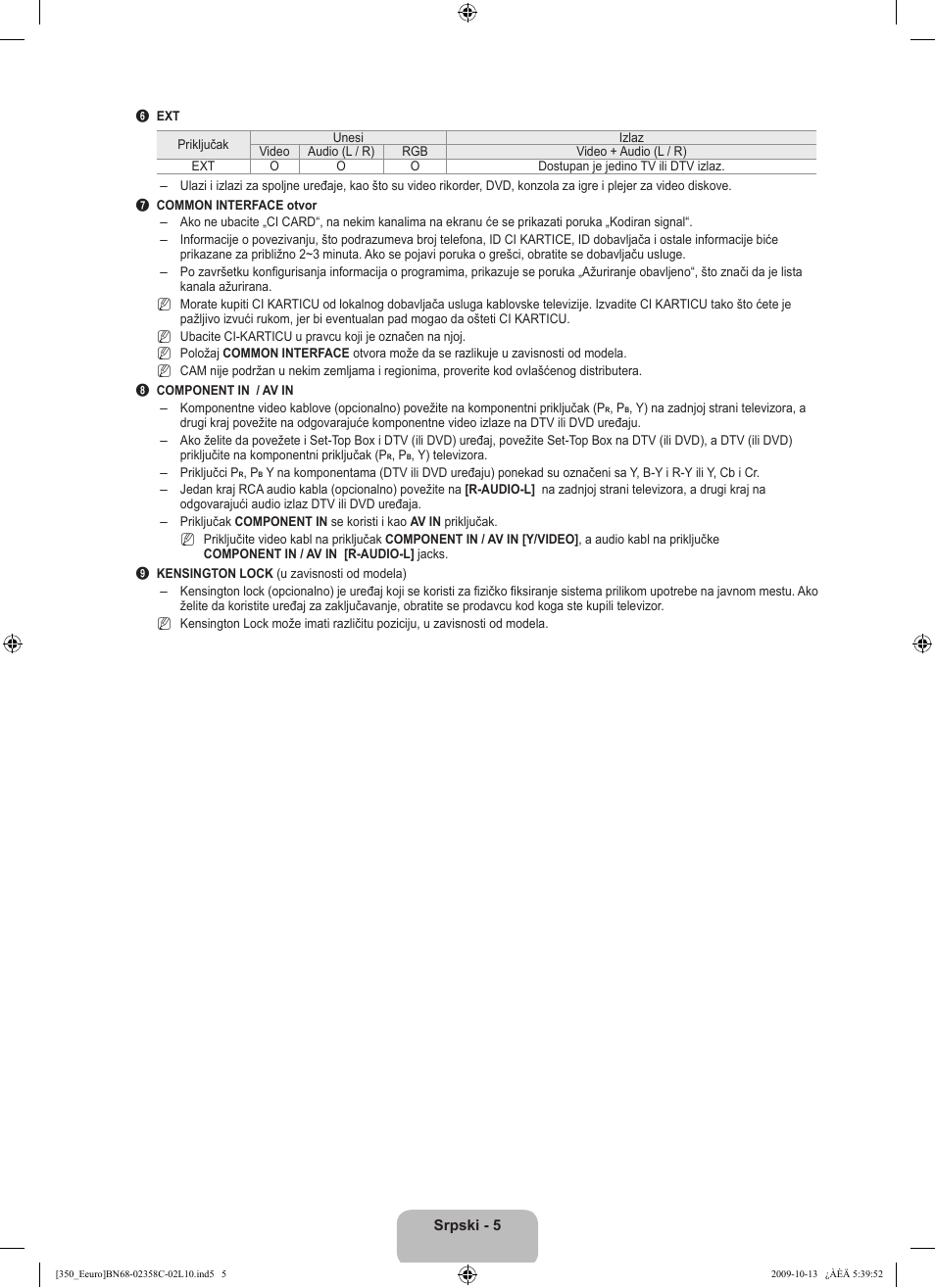 Samsung LE32B350F1W User Manual | Page 295 / 328