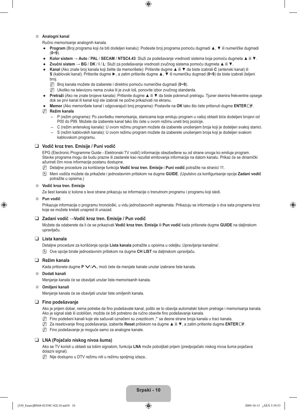 Samsung LE32B350F1W User Manual | Page 300 / 328