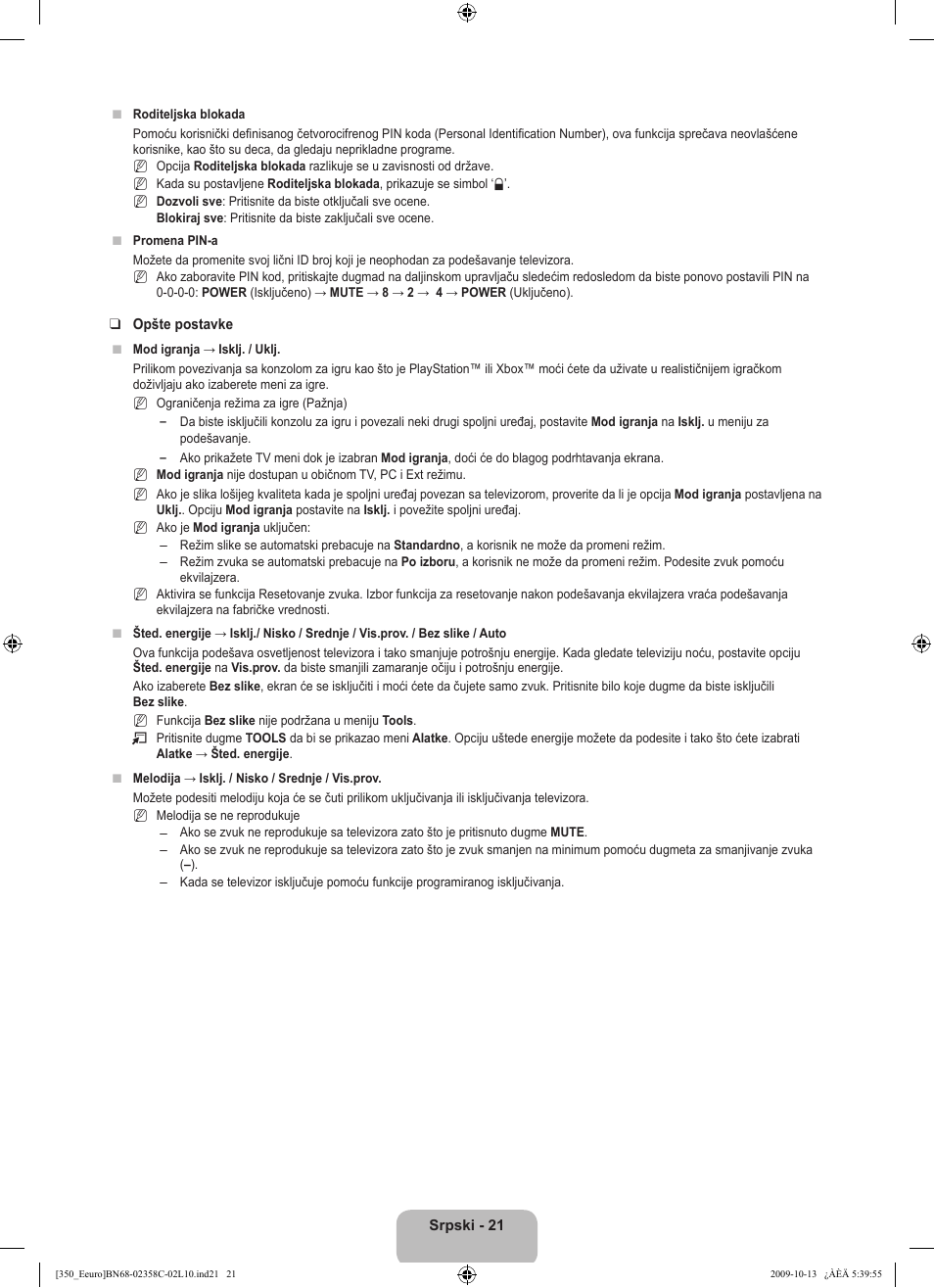 Samsung LE32B350F1W User Manual | Page 311 / 328