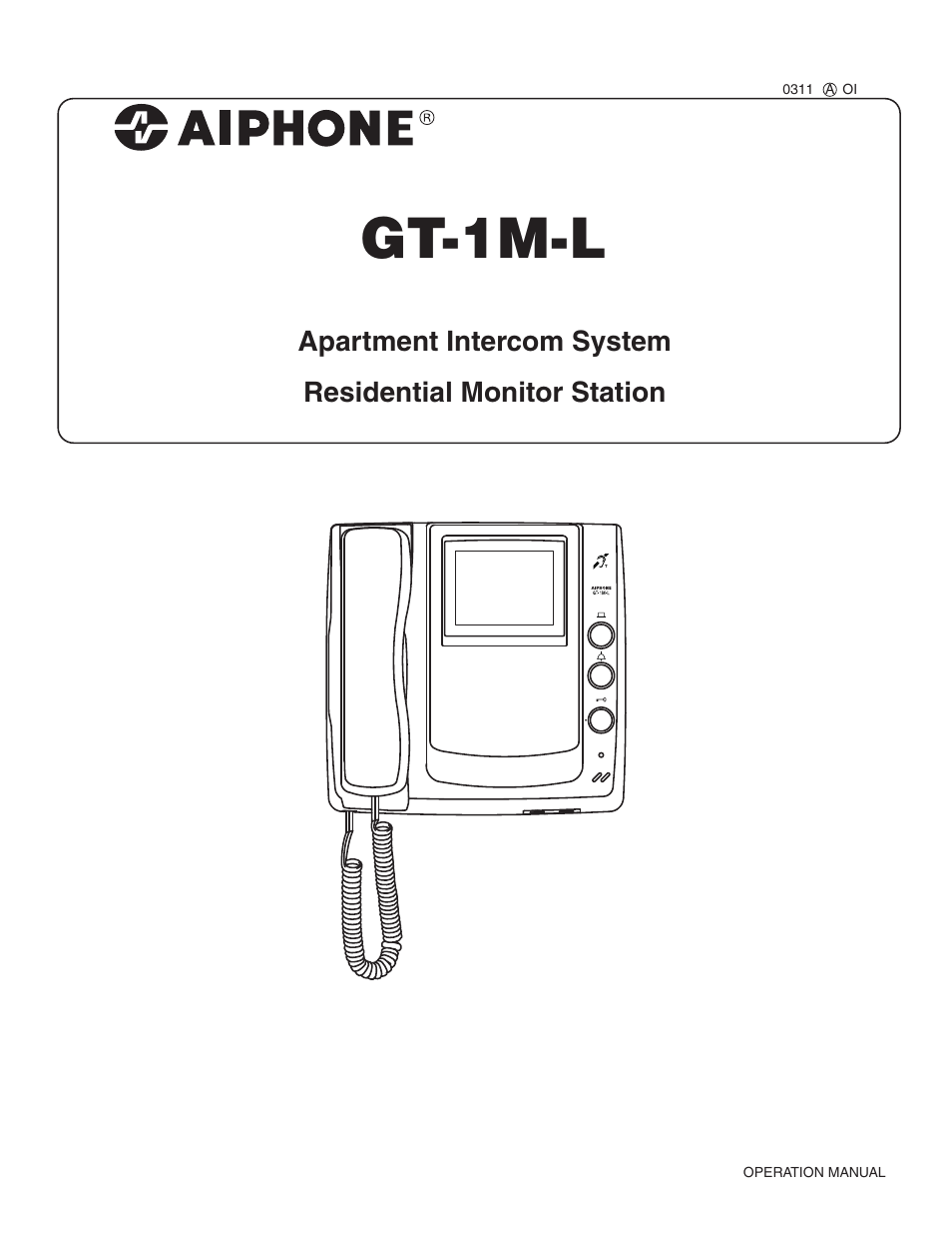 Aiphone GT-1M-L User Manual | 10 pages