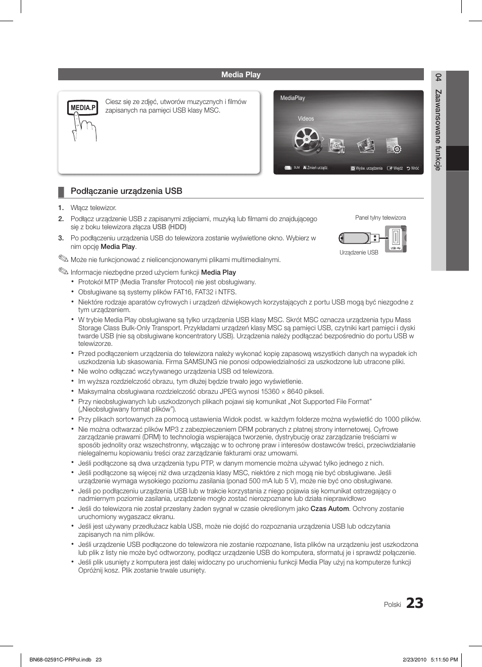 Samsung LE22C450E1W User Manual | Page 101 / 391