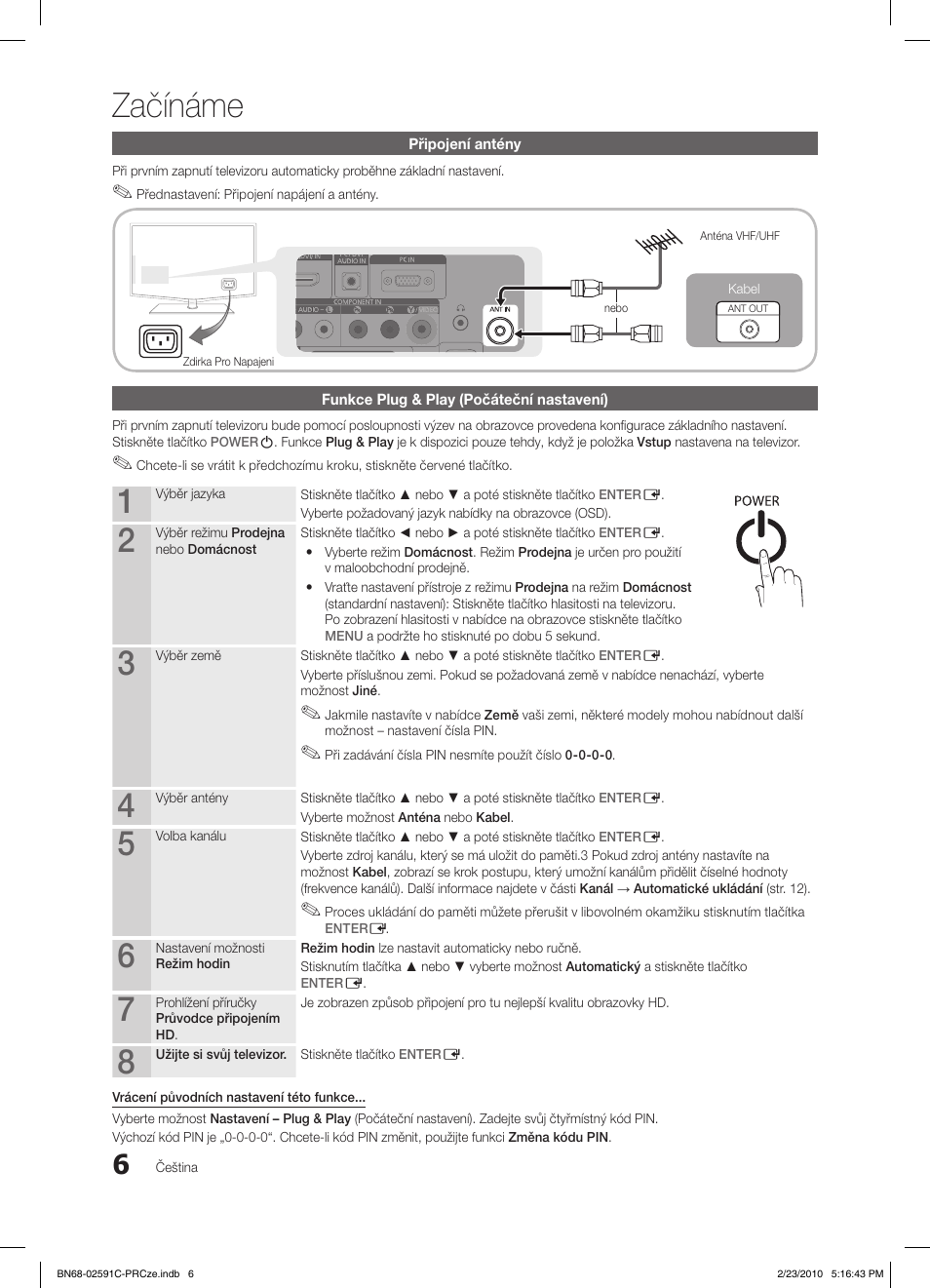 Začínáme | Samsung LE22C450E1W User Manual | Page 240 / 391