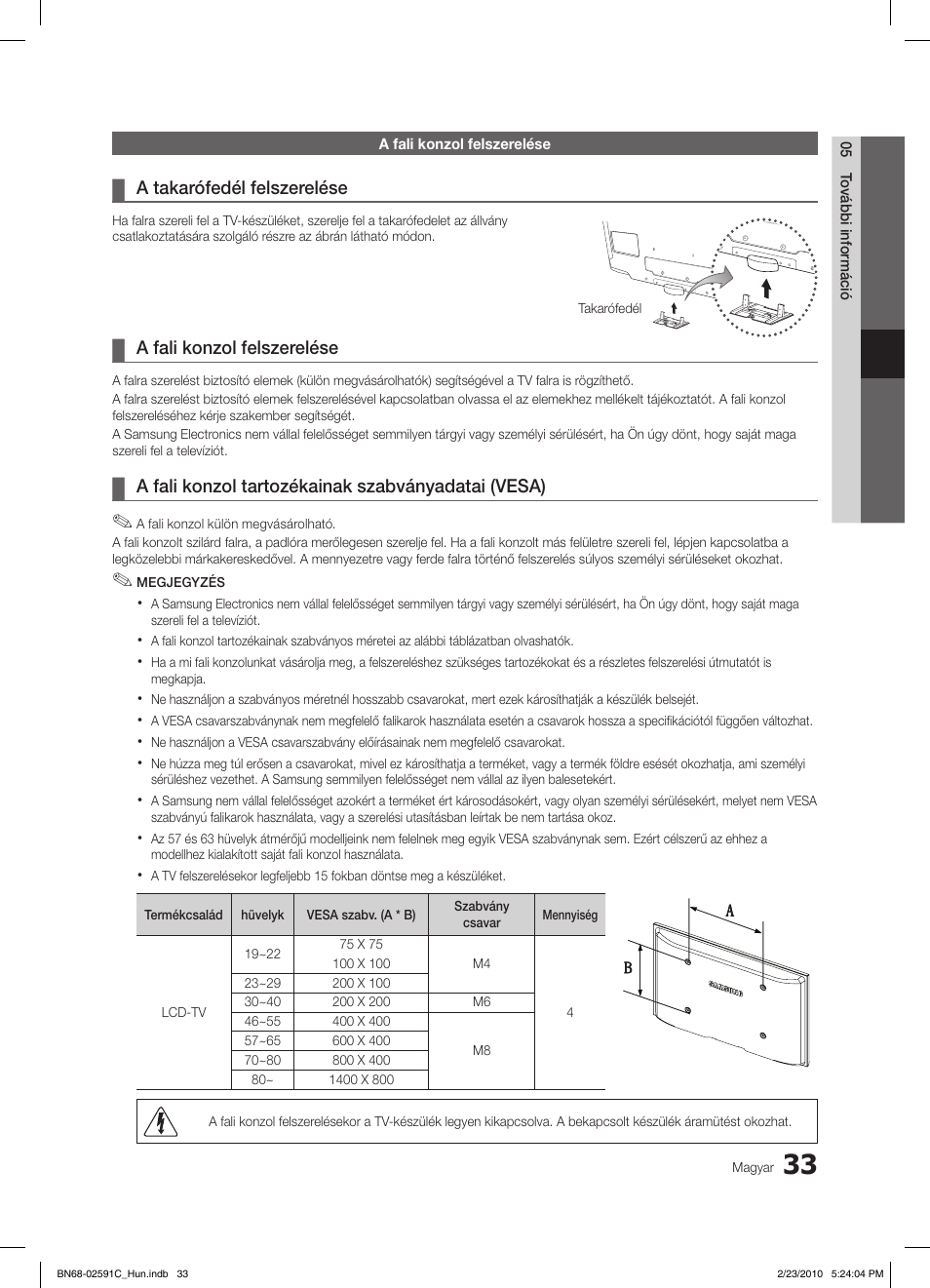 Samsung LE22C450E1W User Manual | Page 72 / 391