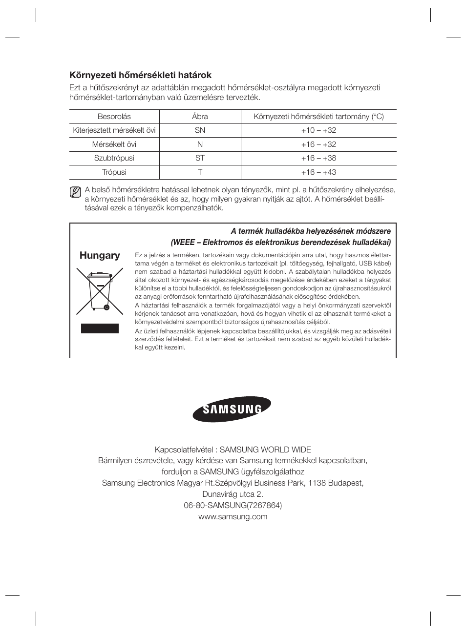 Hungary | Samsung RSH7PNPN User Manual | Page 72 / 216