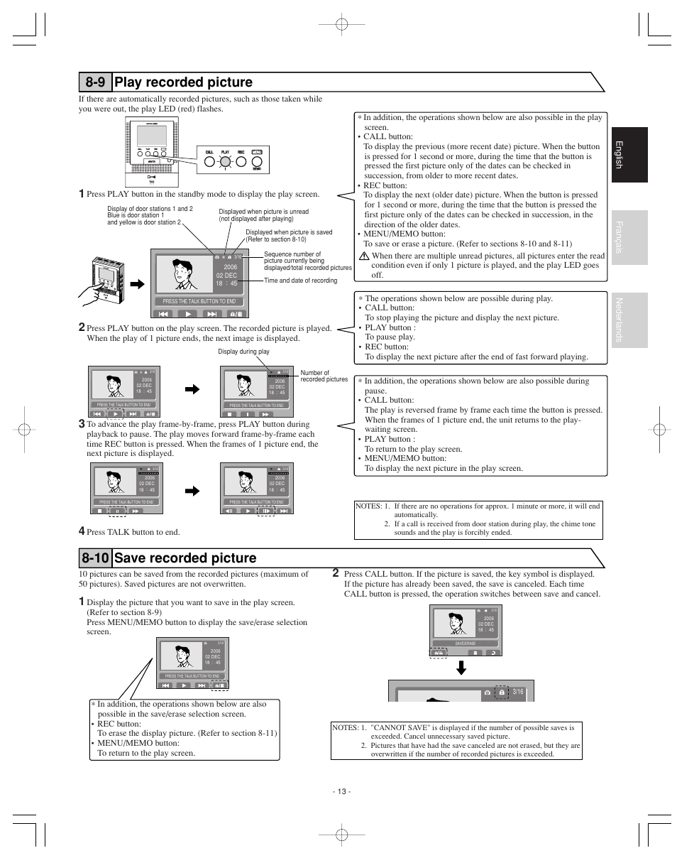 Aiphone JF-2MED User Manual | Page 13 / 16