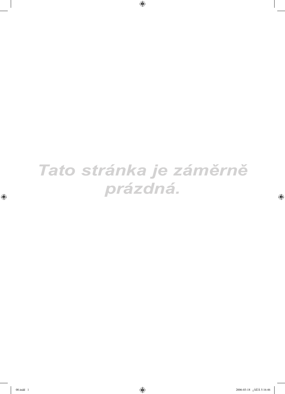 Tato stránka je záměrně prázdná | Samsung LE32R71W User Manual | Page 212 / 212