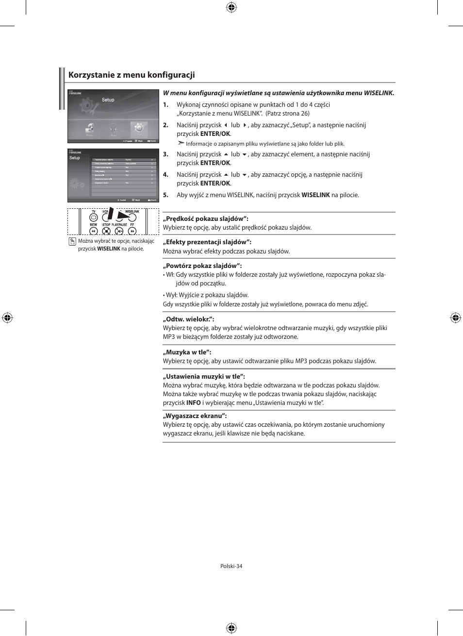 Korzystanie z menu konfiguracji | Samsung LE40M91B User Manual | Page 126 / 363