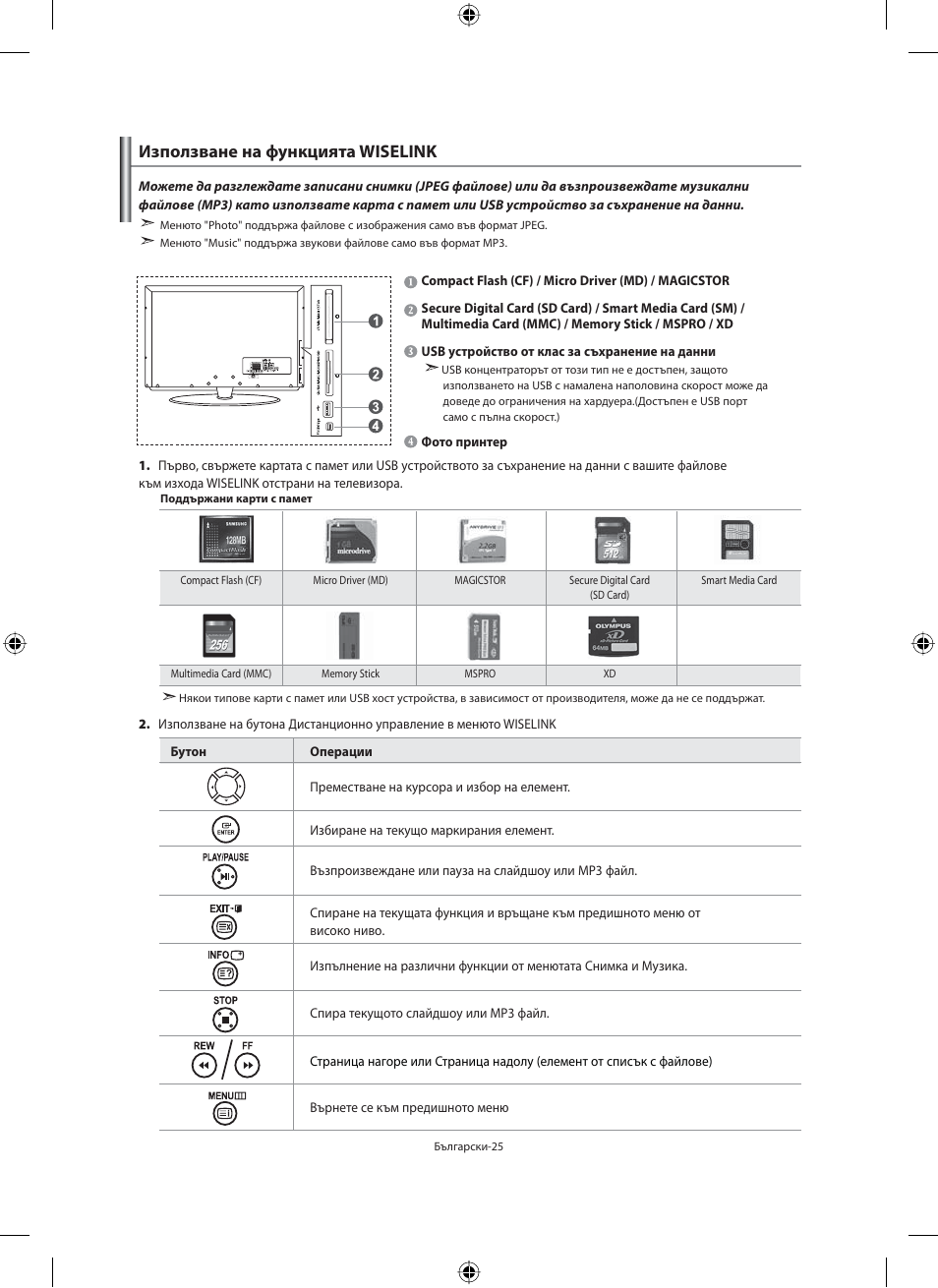 Използване на функцията wiselink | Samsung LE40M91B User Manual | Page 207 / 363