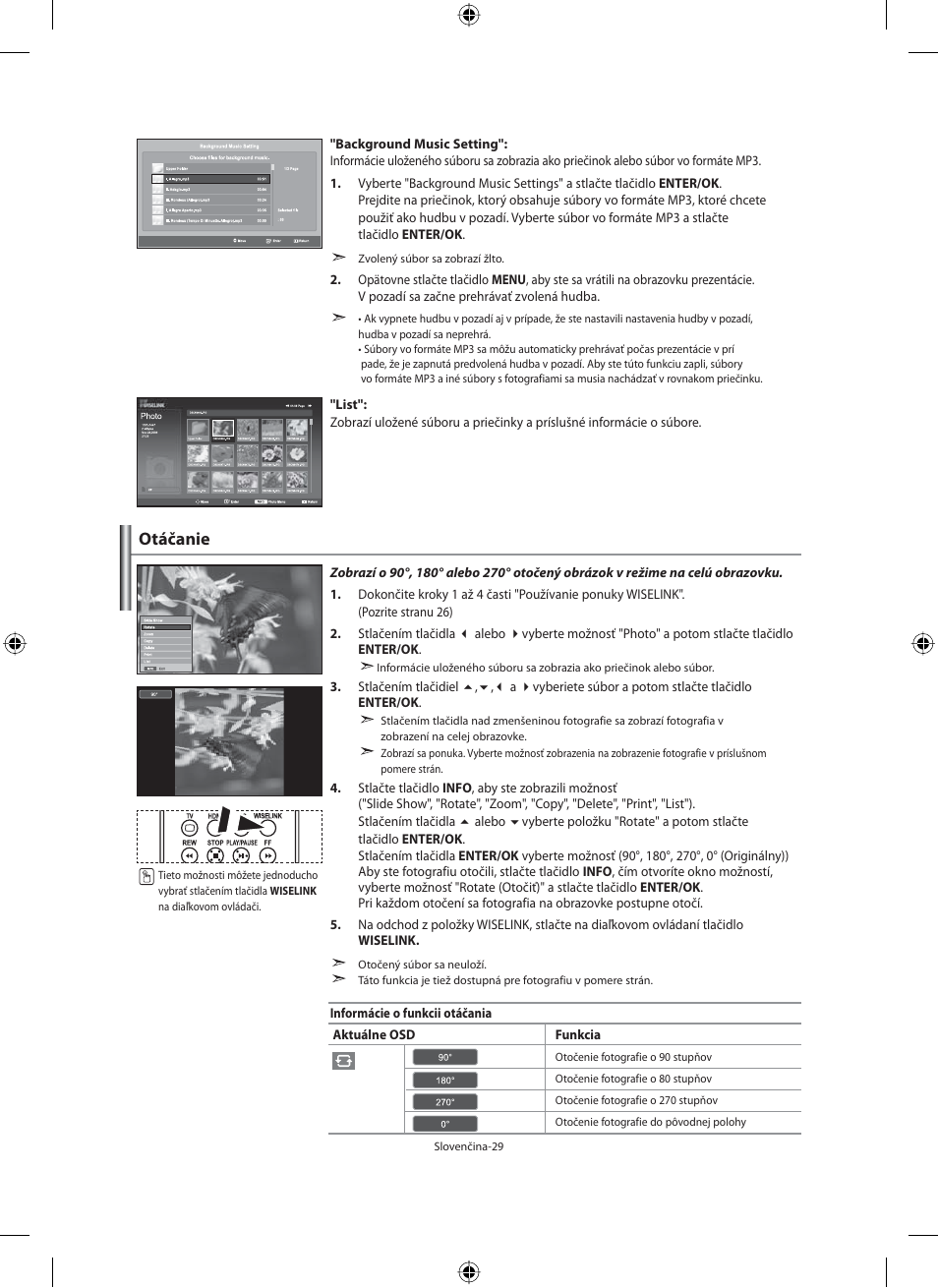 Otáčanie | Samsung LE40M91B User Manual | Page 256 / 363