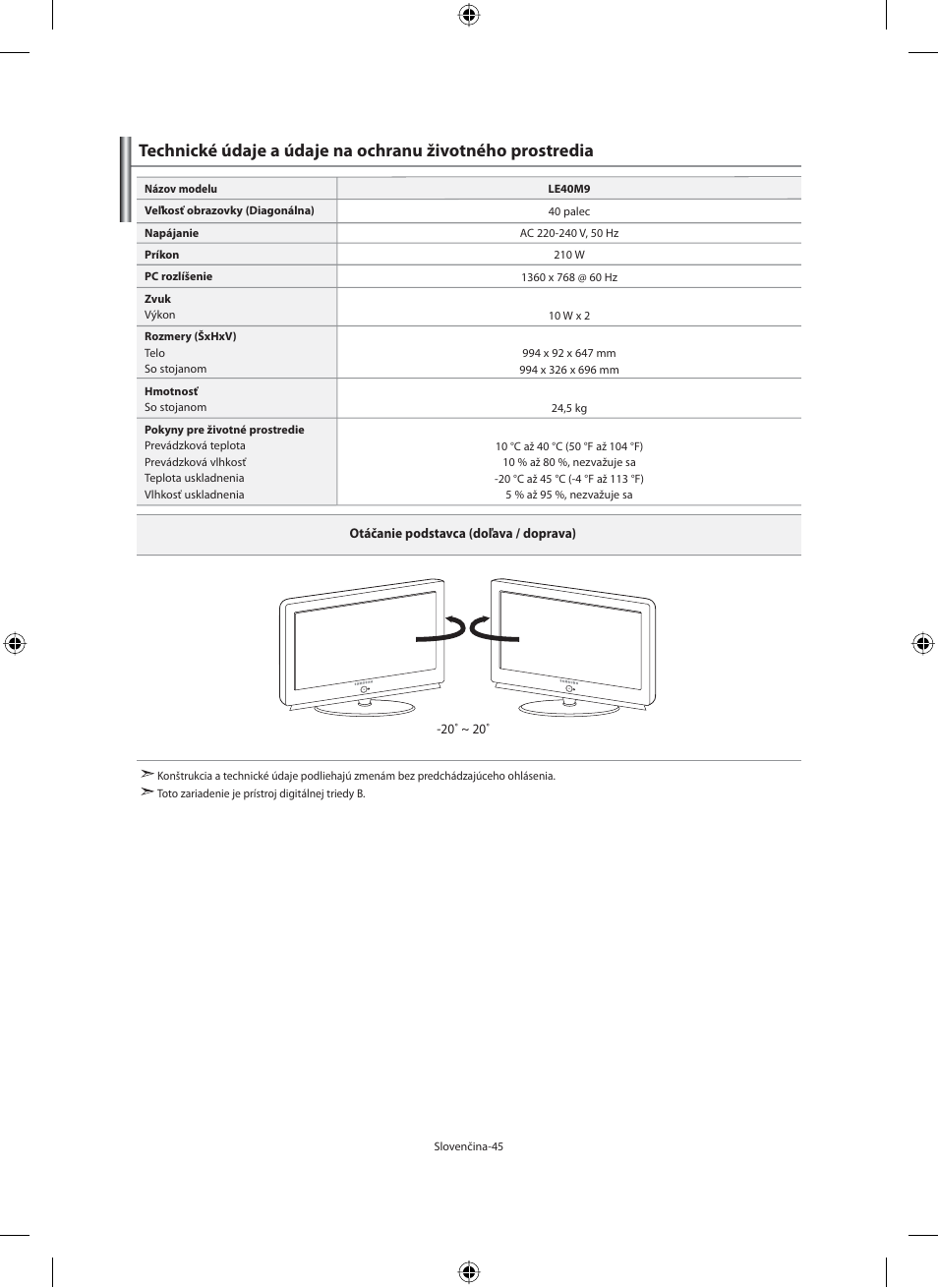 Samsung LE40M91B User Manual | Page 272 / 363