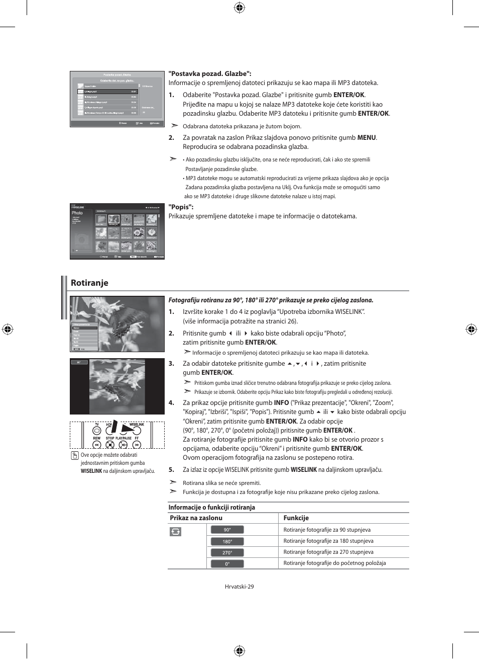 Rotiranje | Samsung LE40M91B User Manual | Page 301 / 363