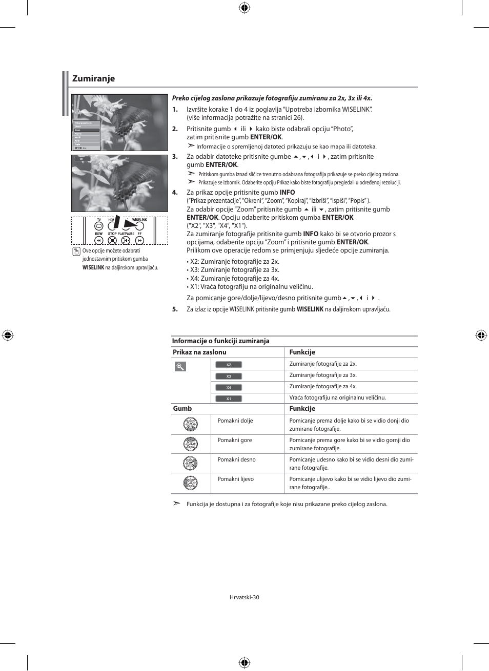 Zumiranje | Samsung LE40M91B User Manual | Page 302 / 363